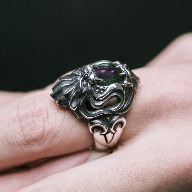 Watcher Of Helheim - Premium Sterling Silver Ring
