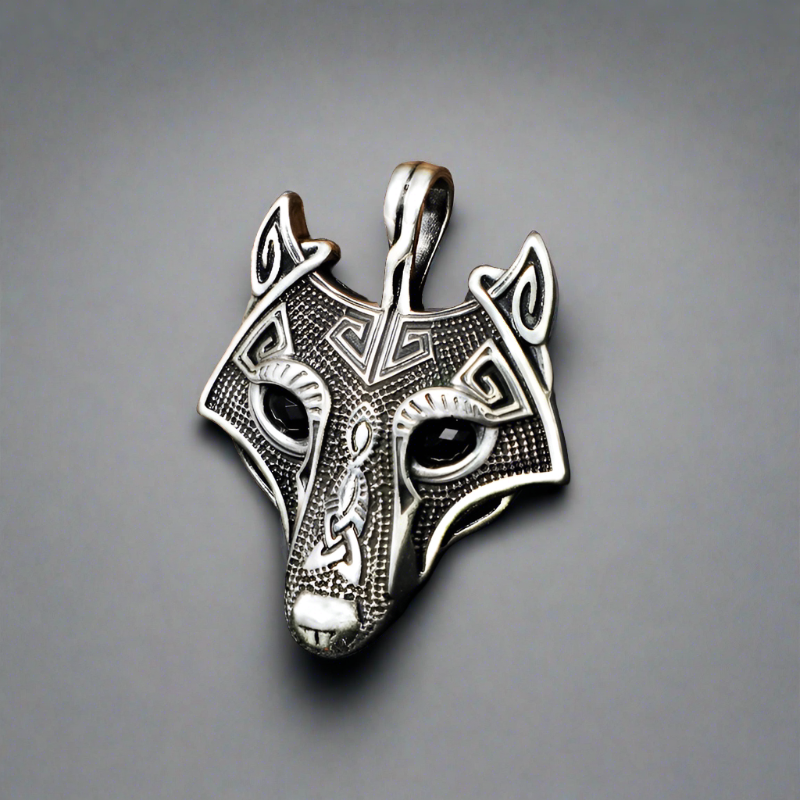 Fenrir The Great Wolf - Sterling Silver Fenrir Pendant