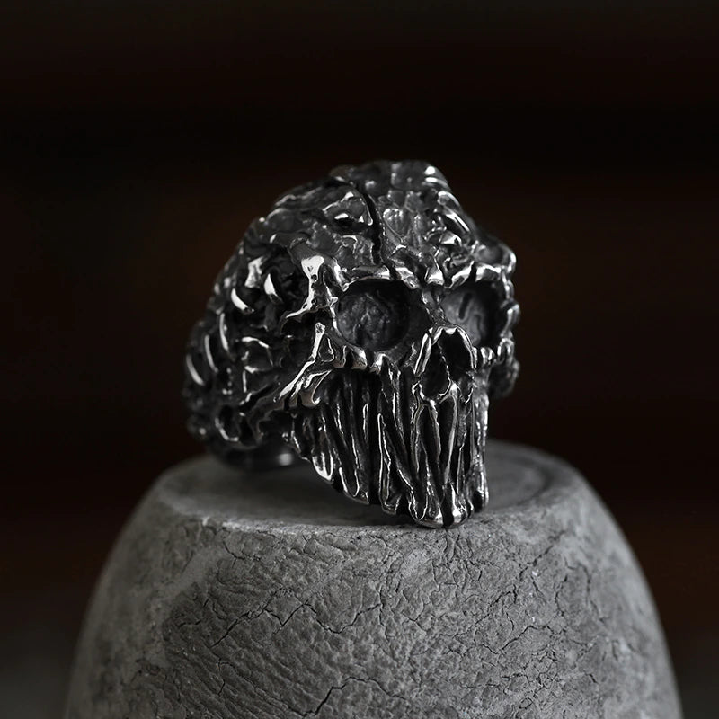 Baldur's Remains - Titanium Skull Ring