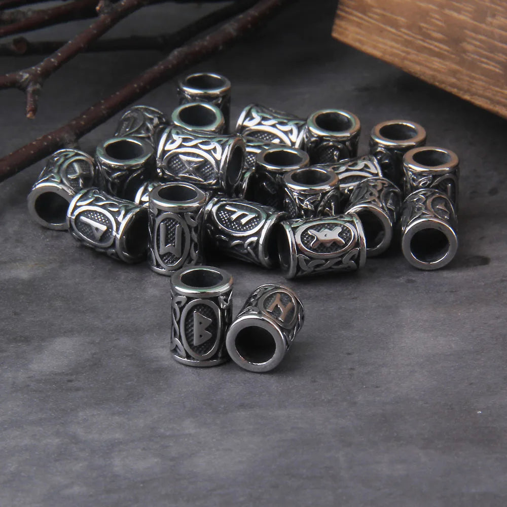 Viking Runes - Hair / Beard Braid (24 Piece Set)