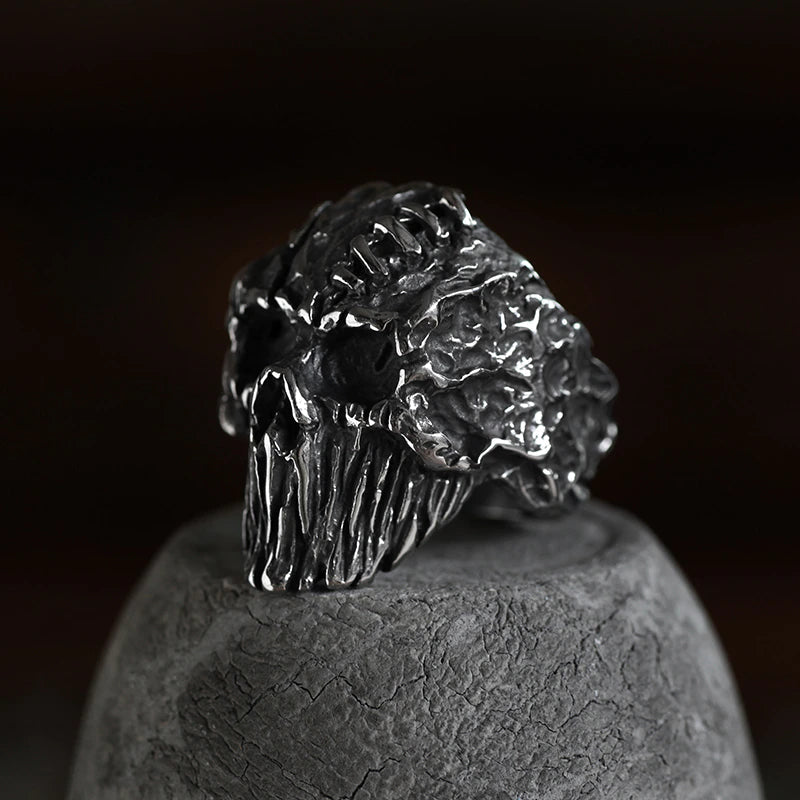 Baldur's Remains - Titanium Skull Ring