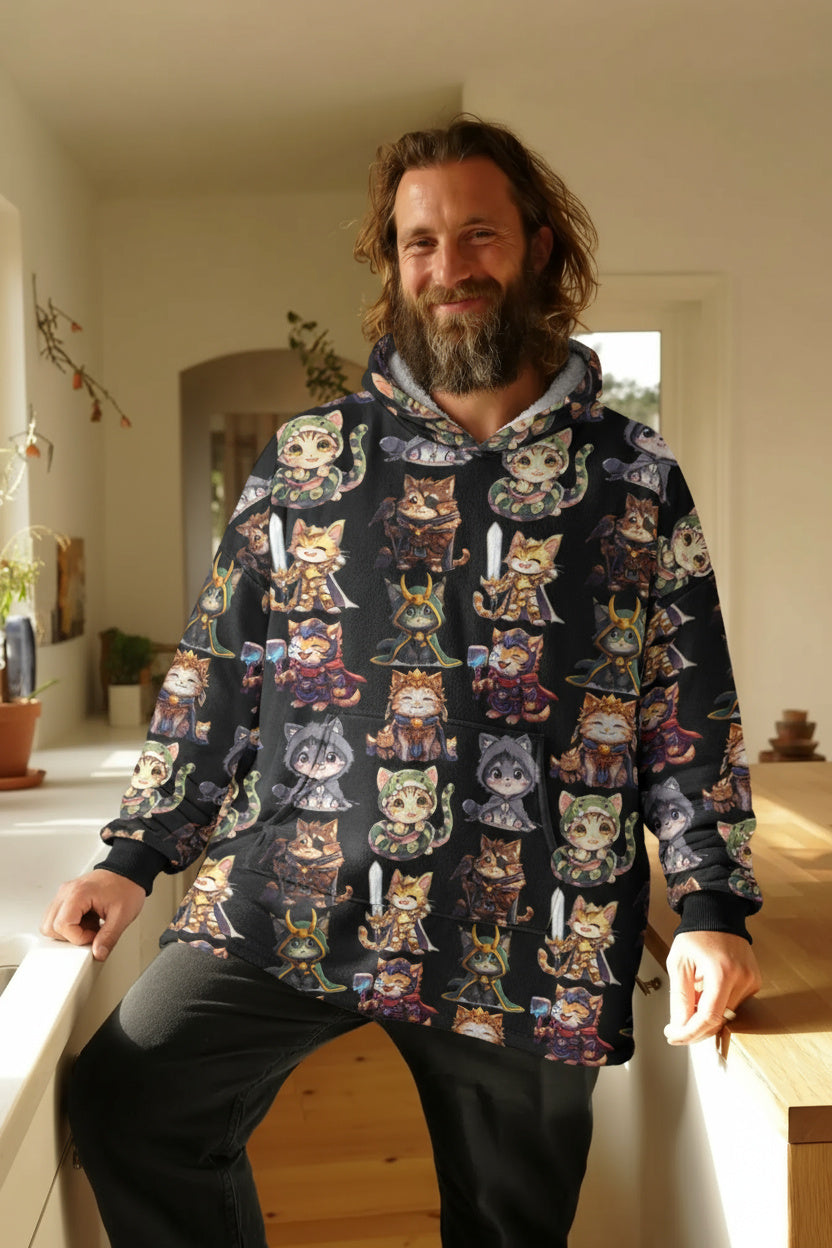 Furballs Of Asgard - Oversized Hooded Blanket