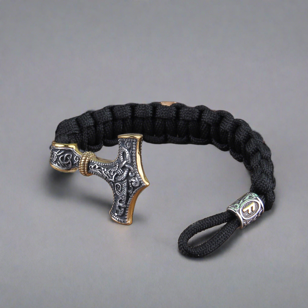 Mjolnir - Thor's Hammer - Bungee Cord Style Mjolnir Bracelet