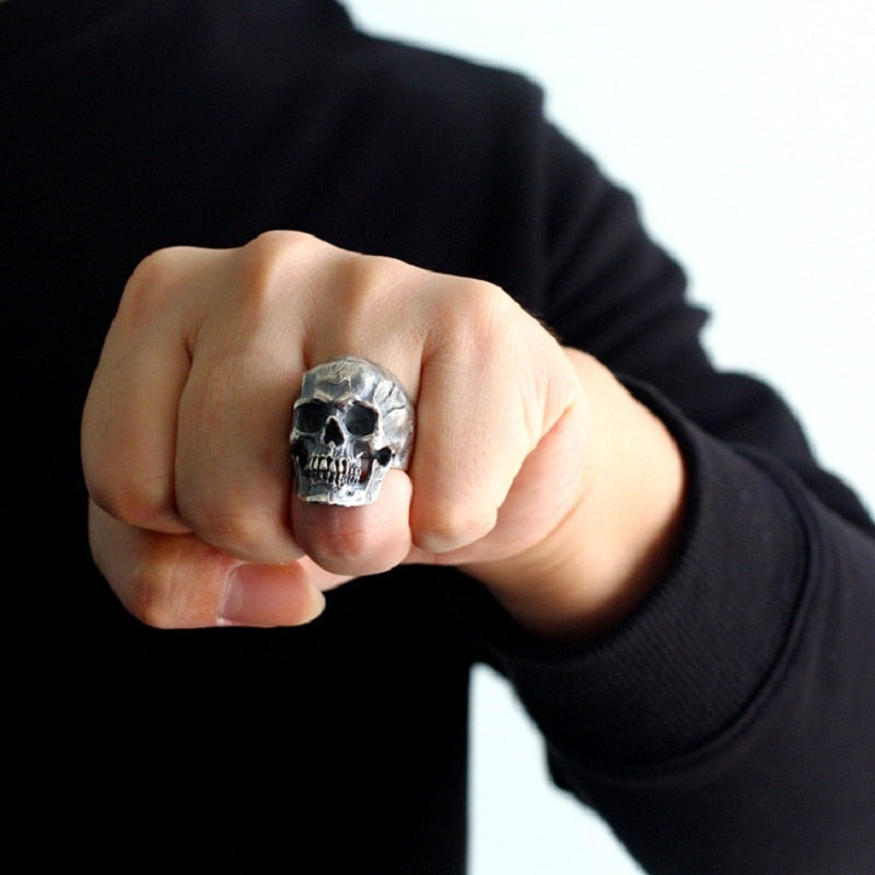 Skull Of The Rememberer - Sterling Silver Skull Ring