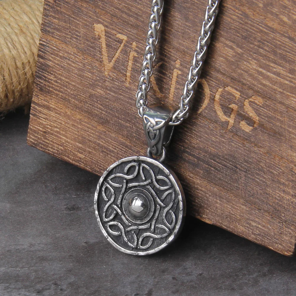The Gokstad Shield - Stainless Steel Viking Shield Pendant