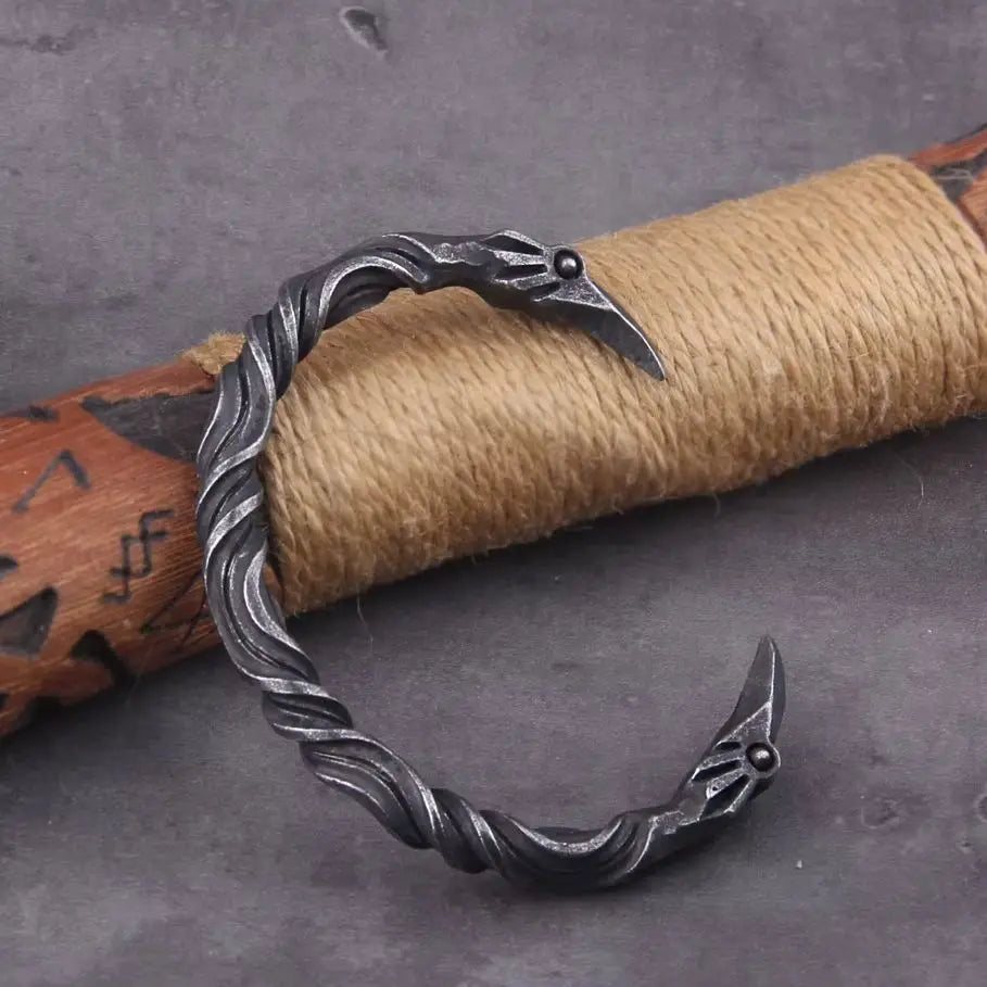 Oath To The Allfather - Stainless Steel Raven Bracelet
