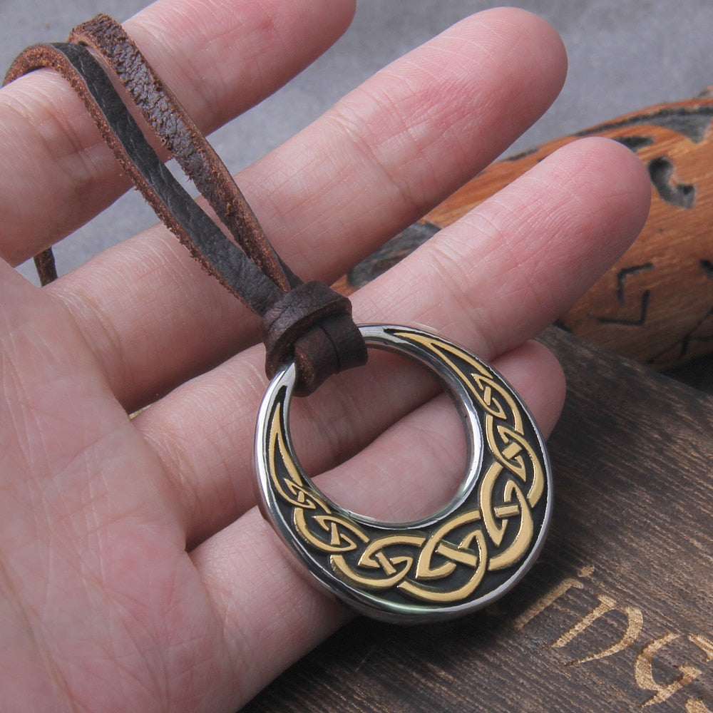Celtic Moon - Stainless Steel Celtic Moon Necklace