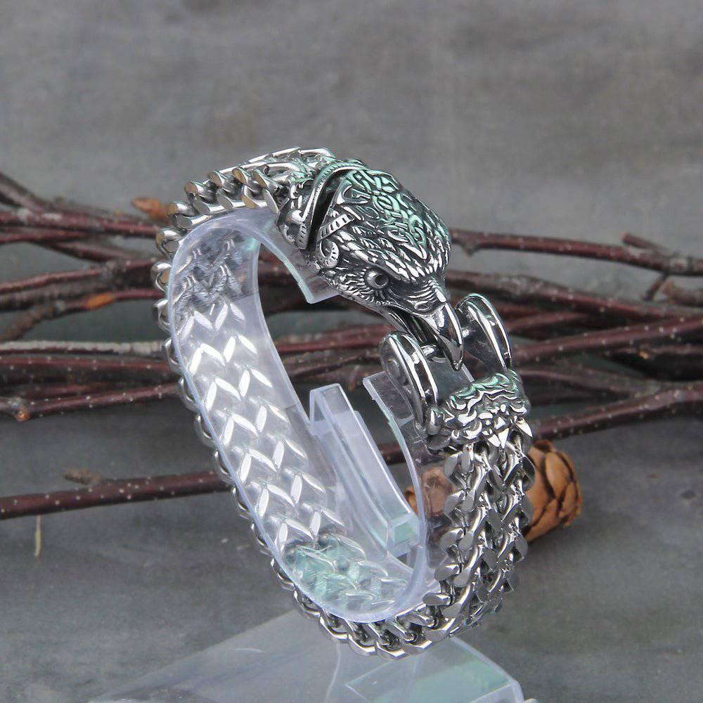 The Corpse Swallower - Hraesvelgr - Stainless Steel Eagle Head Bracelet