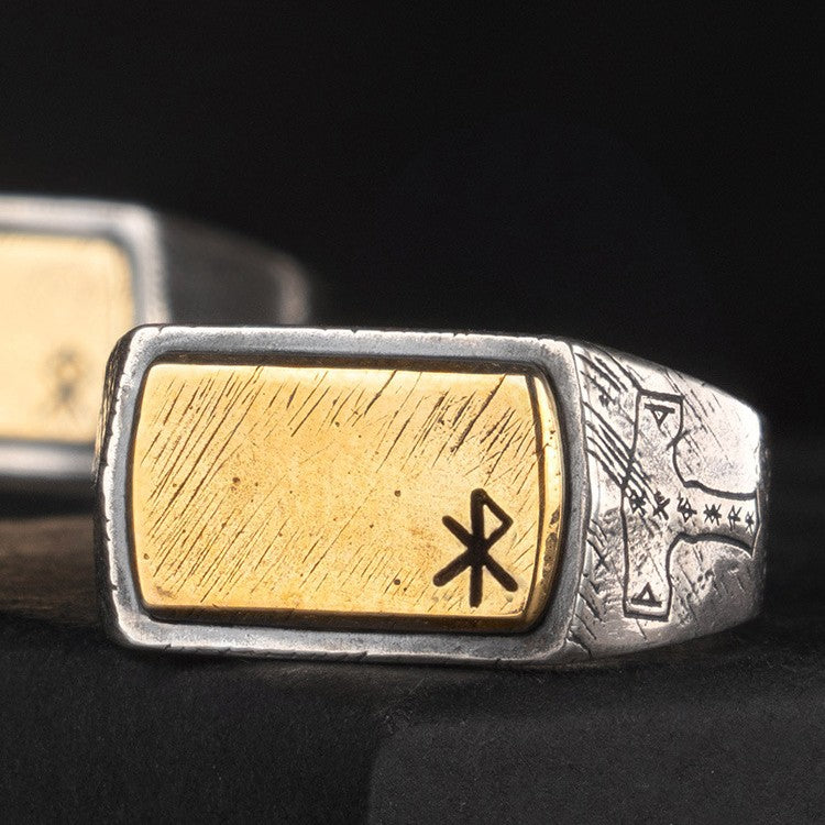 Blessings of the Runes - Sterling Silver Adjustable Rune Ring